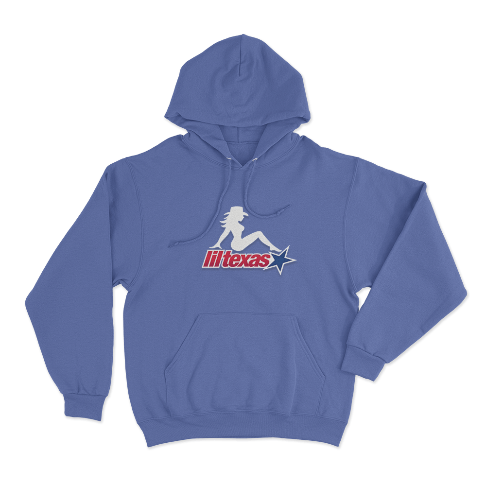 Lil Texas Mudflap Baddie Unisex Hoodie Blue Lil Texas Mudflap Baddie Unisex Hoodie Blue