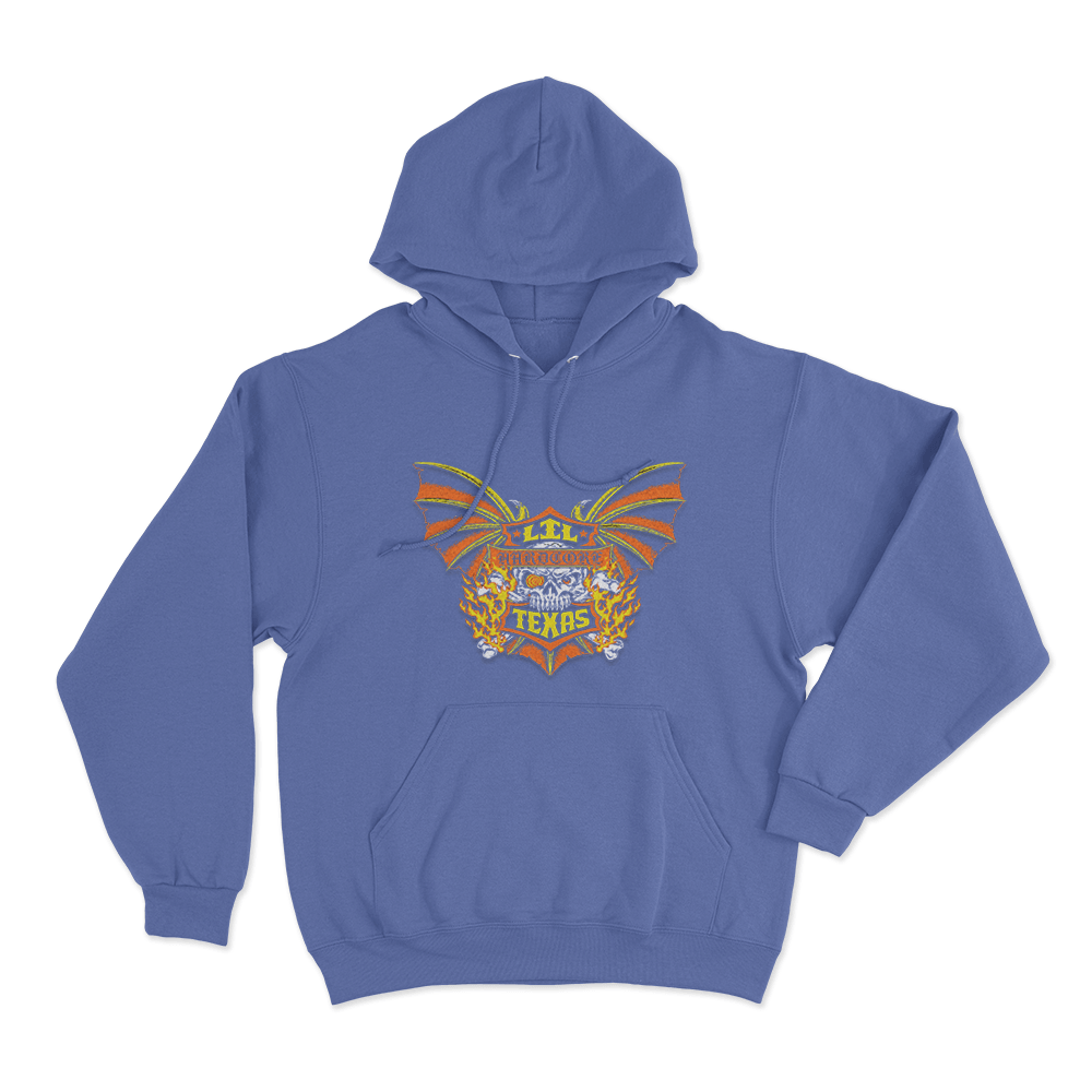 Lil Texas Road Demon Unisex Hoodie Blue Lil Texas Road Demon Unisex Hoodie Blue