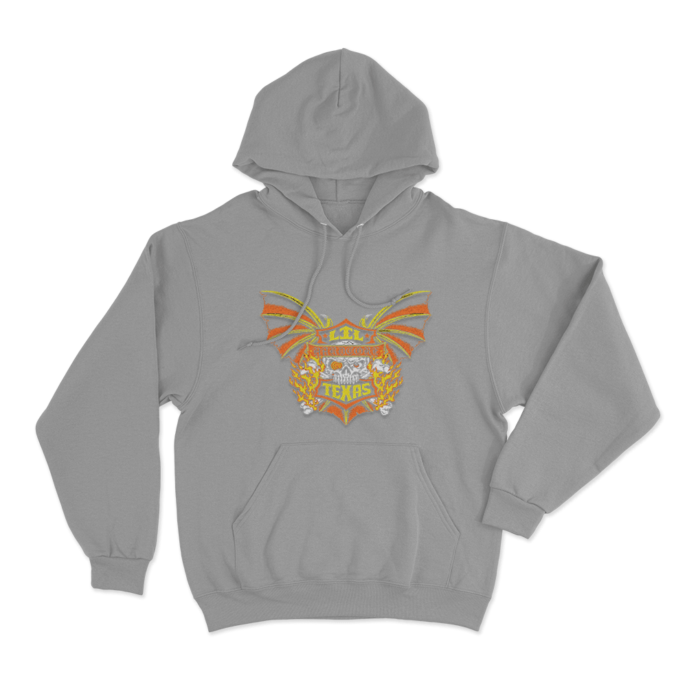 Lil Texas Road Demon Unisex Hoodie Grey Lil Texas Road Demon Unisex Hoodie Grey